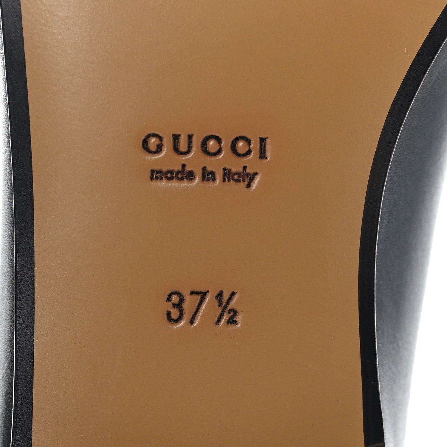 Gucci Lambskin Womens Brixton Horsebit Loafers 37.5 Black 8 of 9