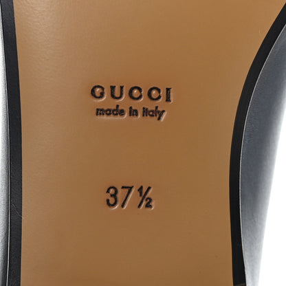 Gucci Lambskin Womens Brixton Horsebit Loafers 37.5 Black 8 of 9