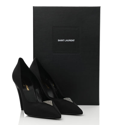 Saint Laurent Canvas Faille Paris 95 Pumps 36 Black 9 of 9