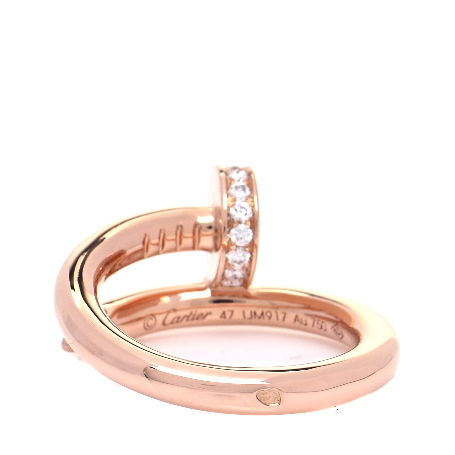 Cartier 18K Pink Gold Diamond Juste Un Clou Ring 47 4 3 of 7