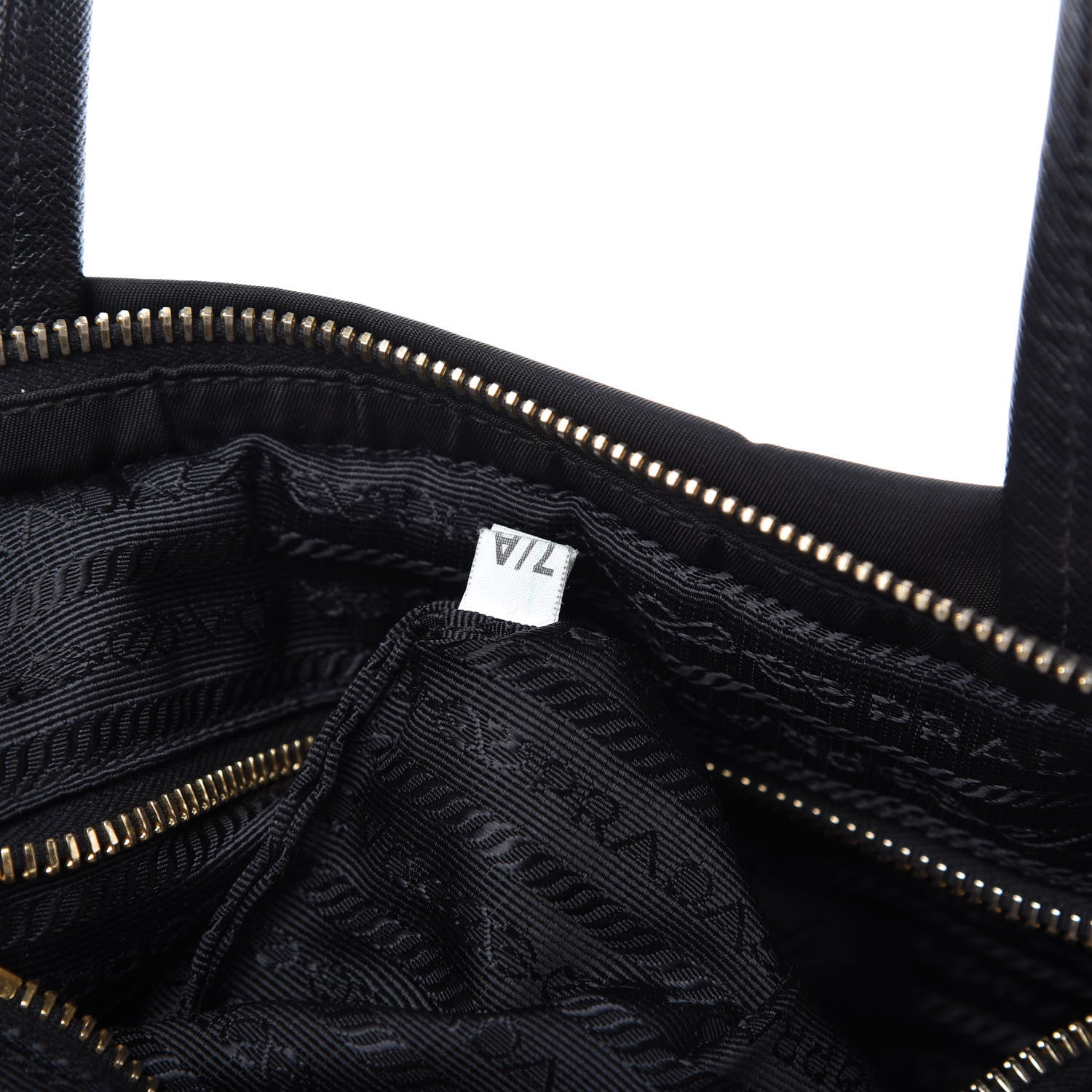 Prada Tessuto Nylon Saffiano Tote Black 9 of 13