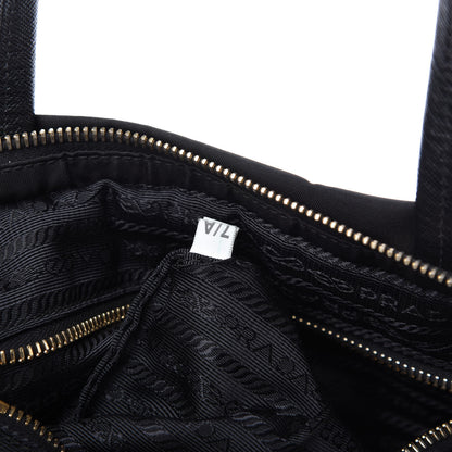 Prada Tessuto Nylon Saffiano Tote Black 9 of 13
