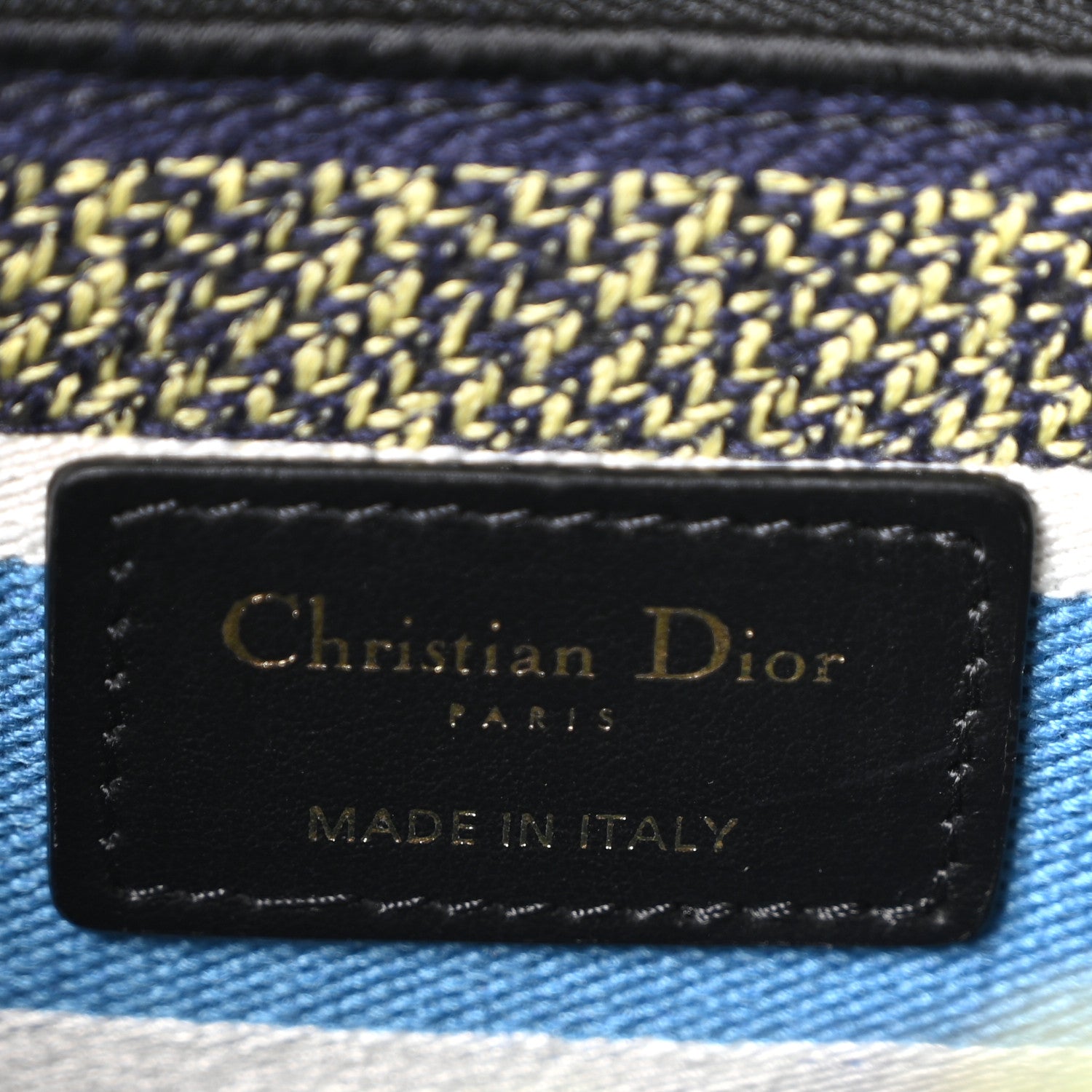 Christian Dior Canvas D-Constellation Embroidered Medium Lady D-Lite Bleu Multicolor 6 of 9
