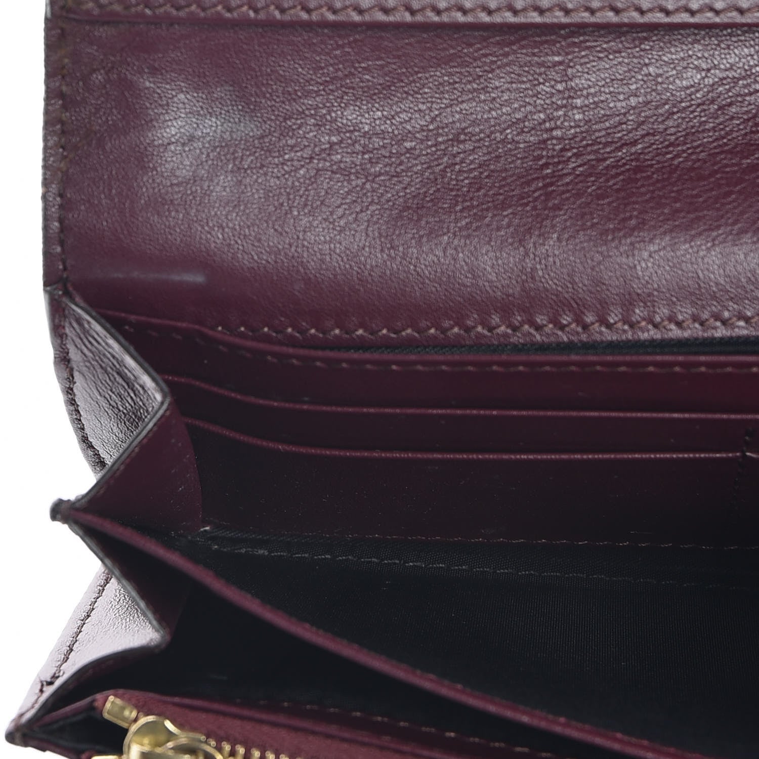 Burberry Calfskin House Check Porter Continental Wallet Mahogany Red 12 of 13