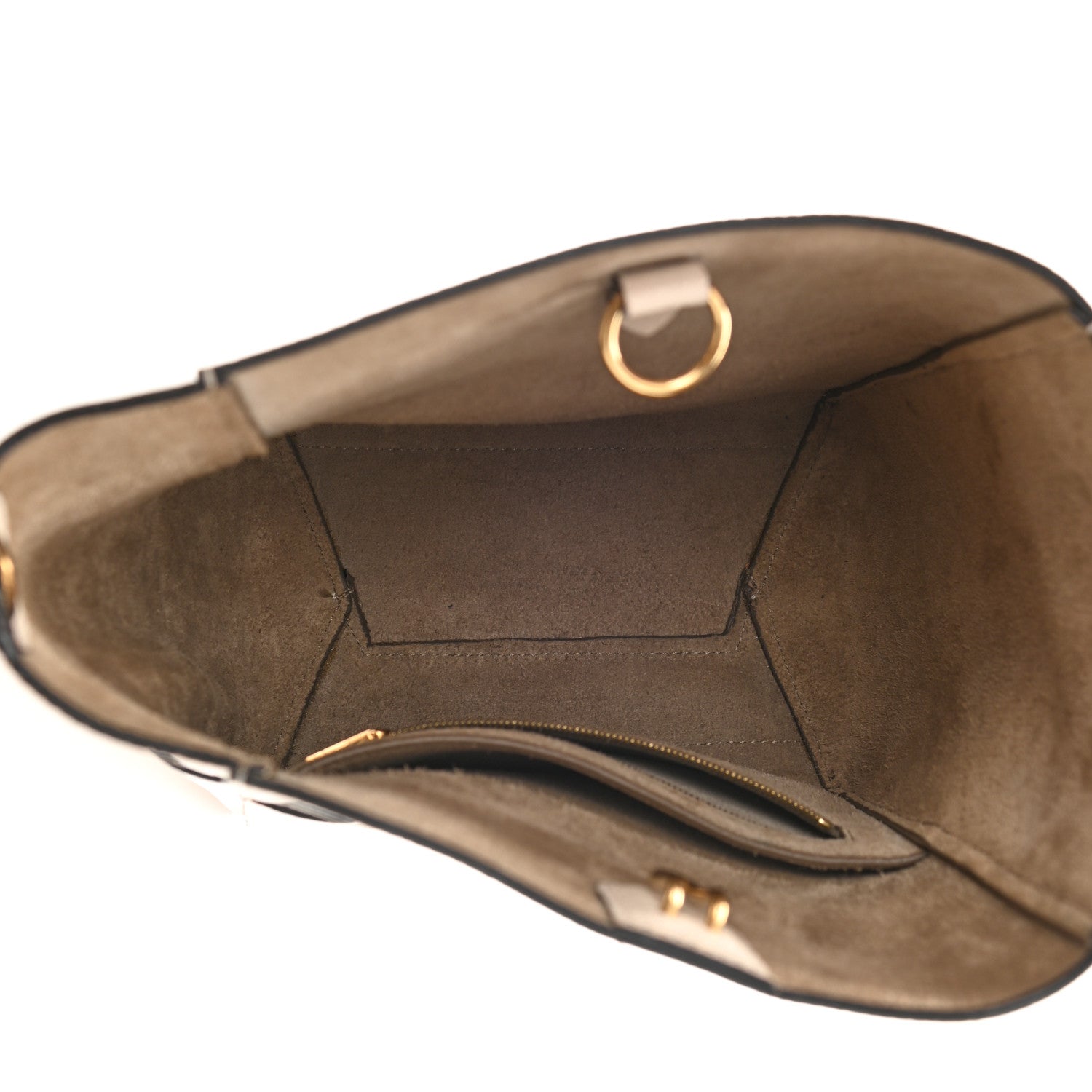 Celine Goatskin Sangle Bucket Bag Light Taupe 4 of 8