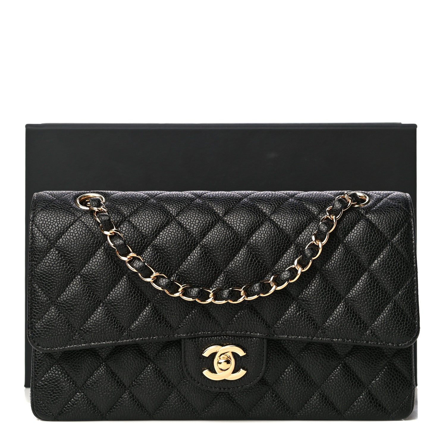 Chanel Caviar Quilted Medium Double Flap Black 11 of 11