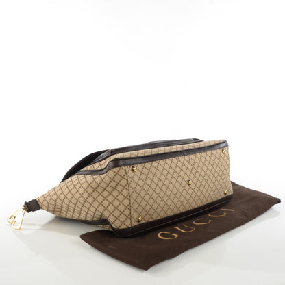 Gucci Diamante Cellarius Calfskin Medium 1973 Top Handle Bag Beige Ebony Cocoa 4 of 8