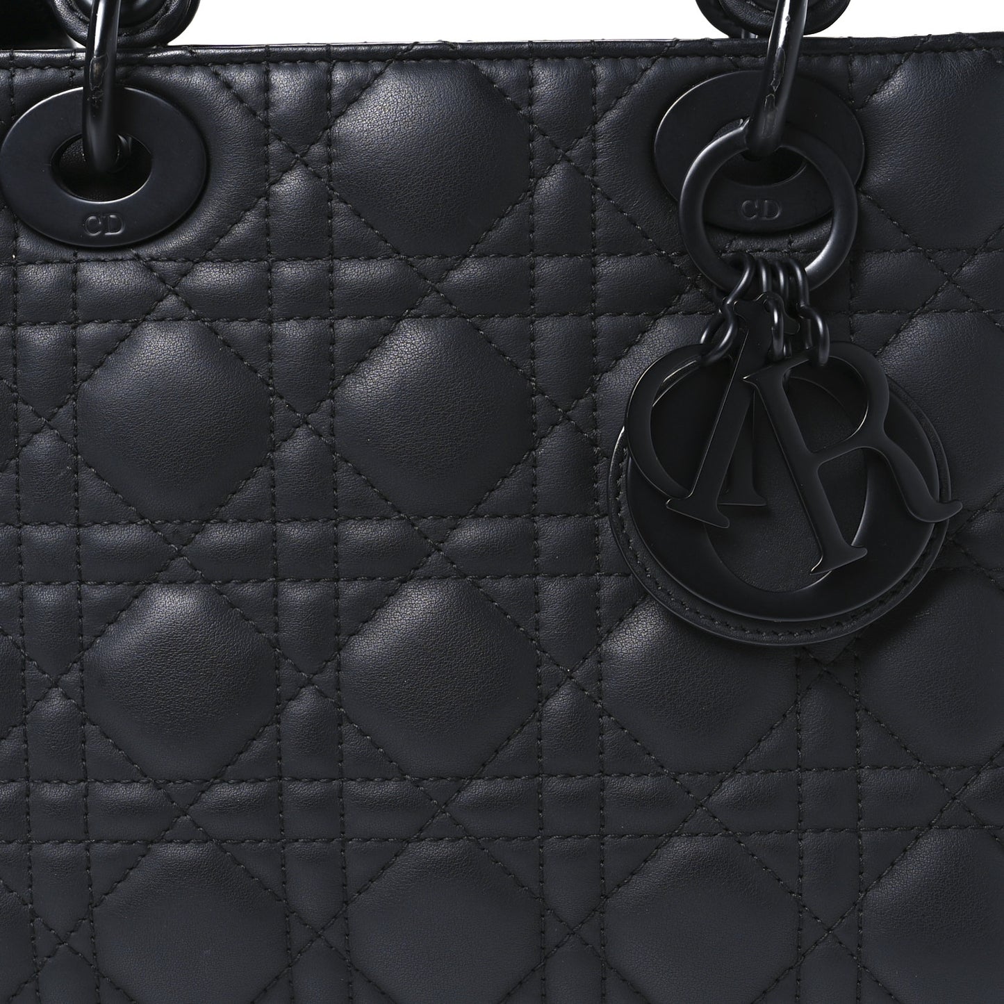 Ultra Matte Calfskin Cannage Small My ABCDior Lady Dior Black