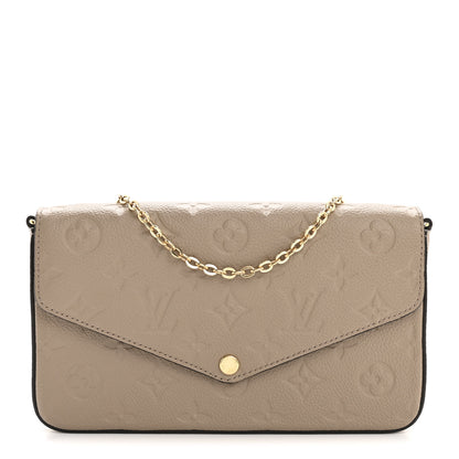 Louis Vuitton Empreinte Pochette Felicie Chain Wallet Tourterelle 1 of 12