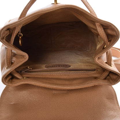 Chanel Caviar CC Backpack Beige 5 of 7
