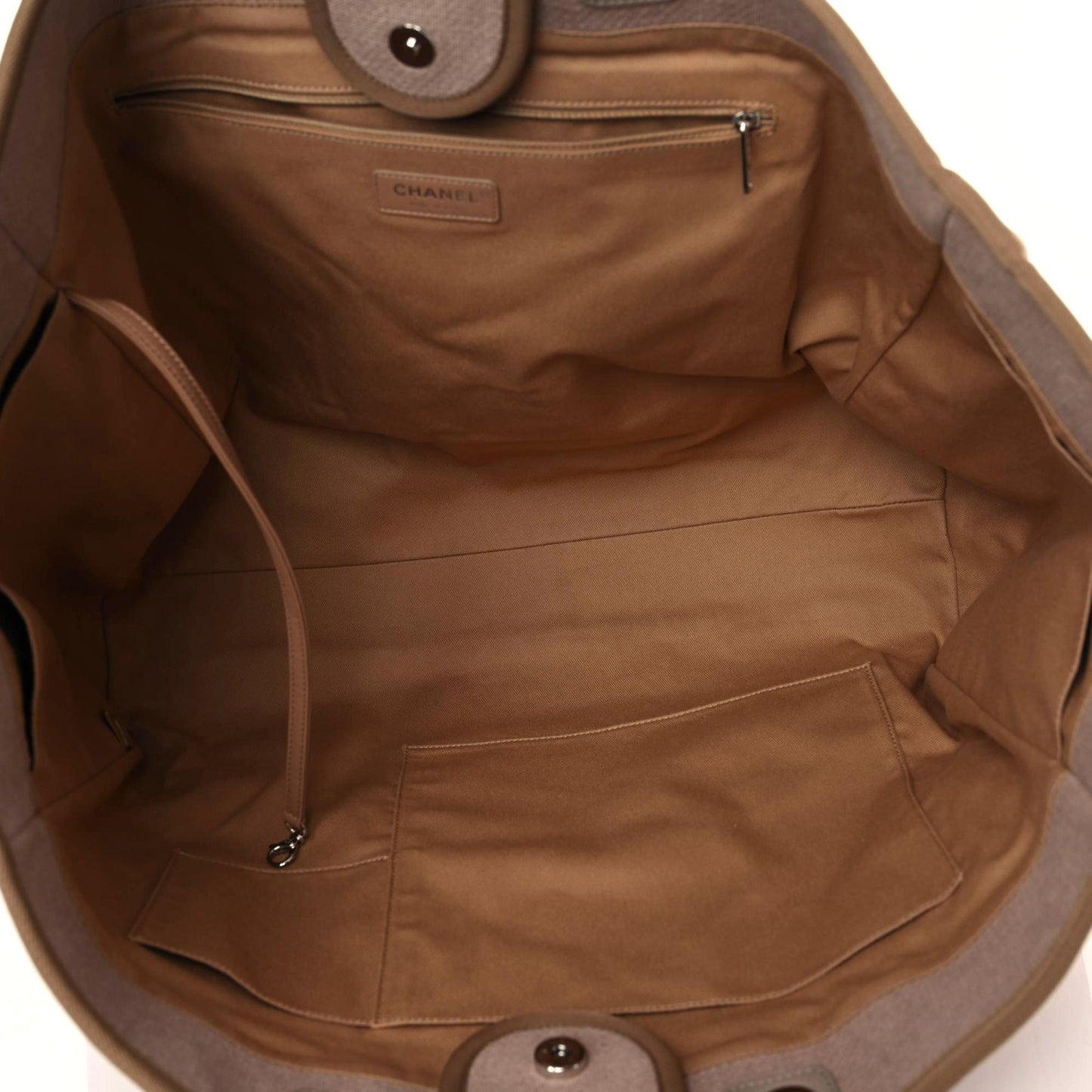 Canvas Extra Large Deauville Tote Ecru