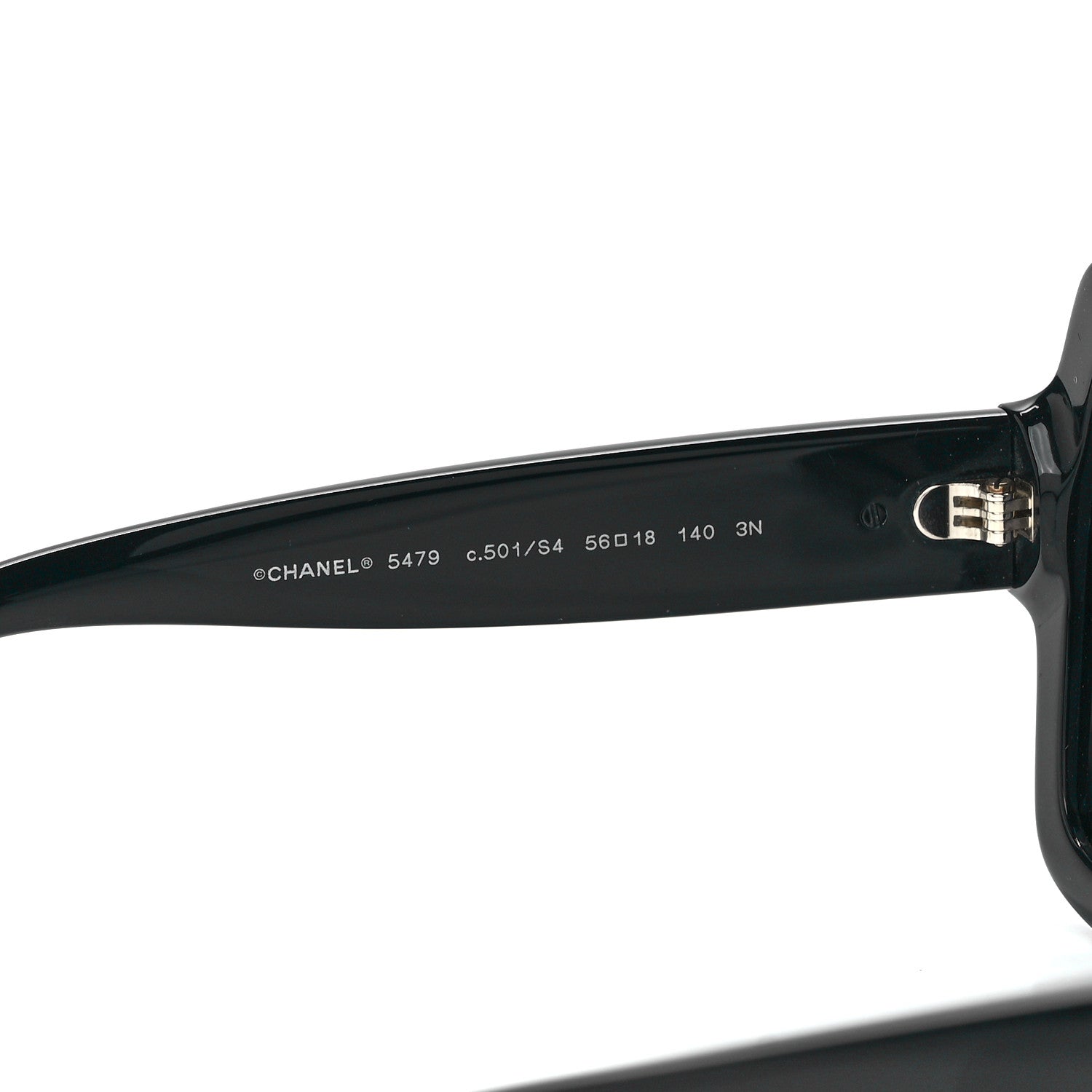 Chanel Acetate Square Heart Sunglasses 5479 Black 5 of 8