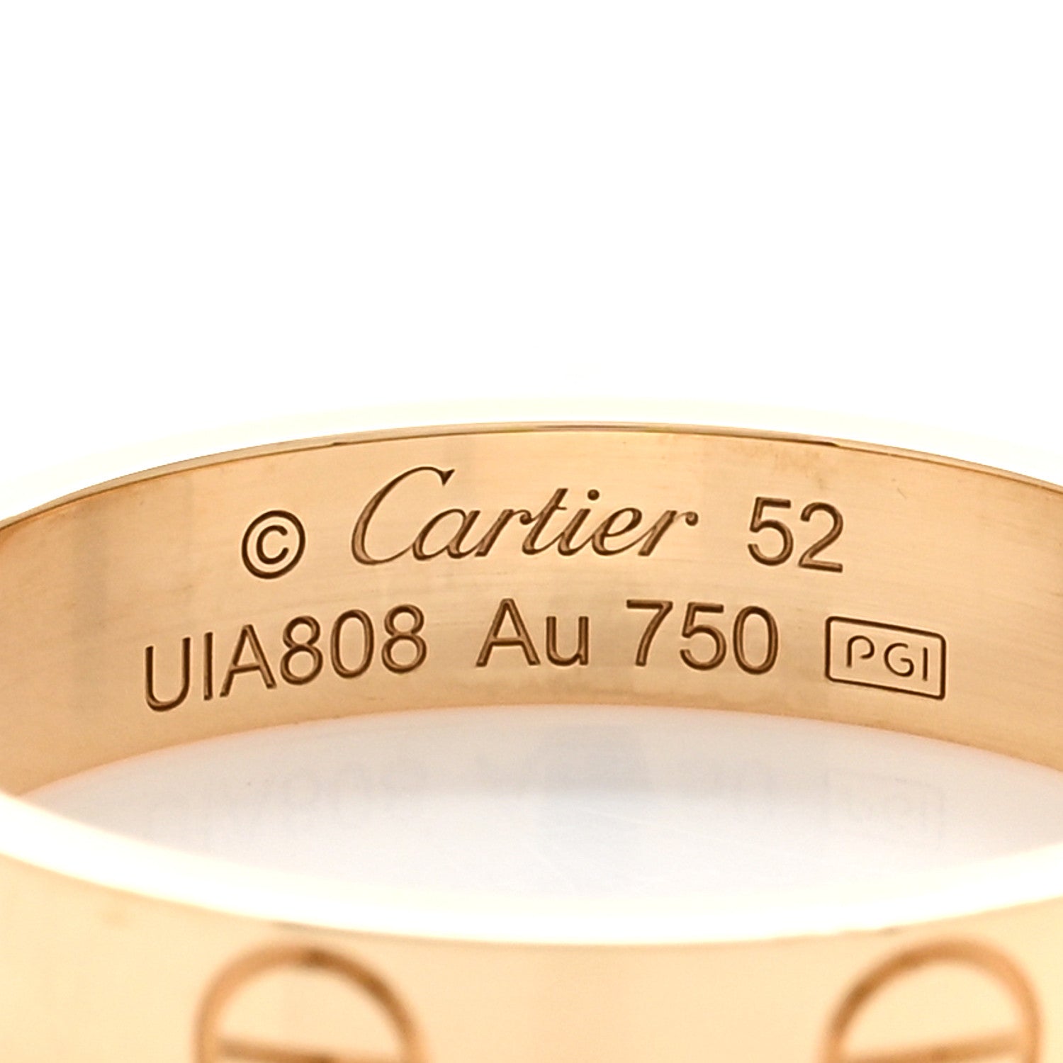 Cartier 18K Yellow Gold 3.5mm LOVE Wedding Band Ring 52 6 4 of 5