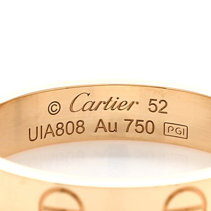 Cartier 18K Yellow Gold 3.5mm LOVE Wedding Band Ring 52 6 4 of 5