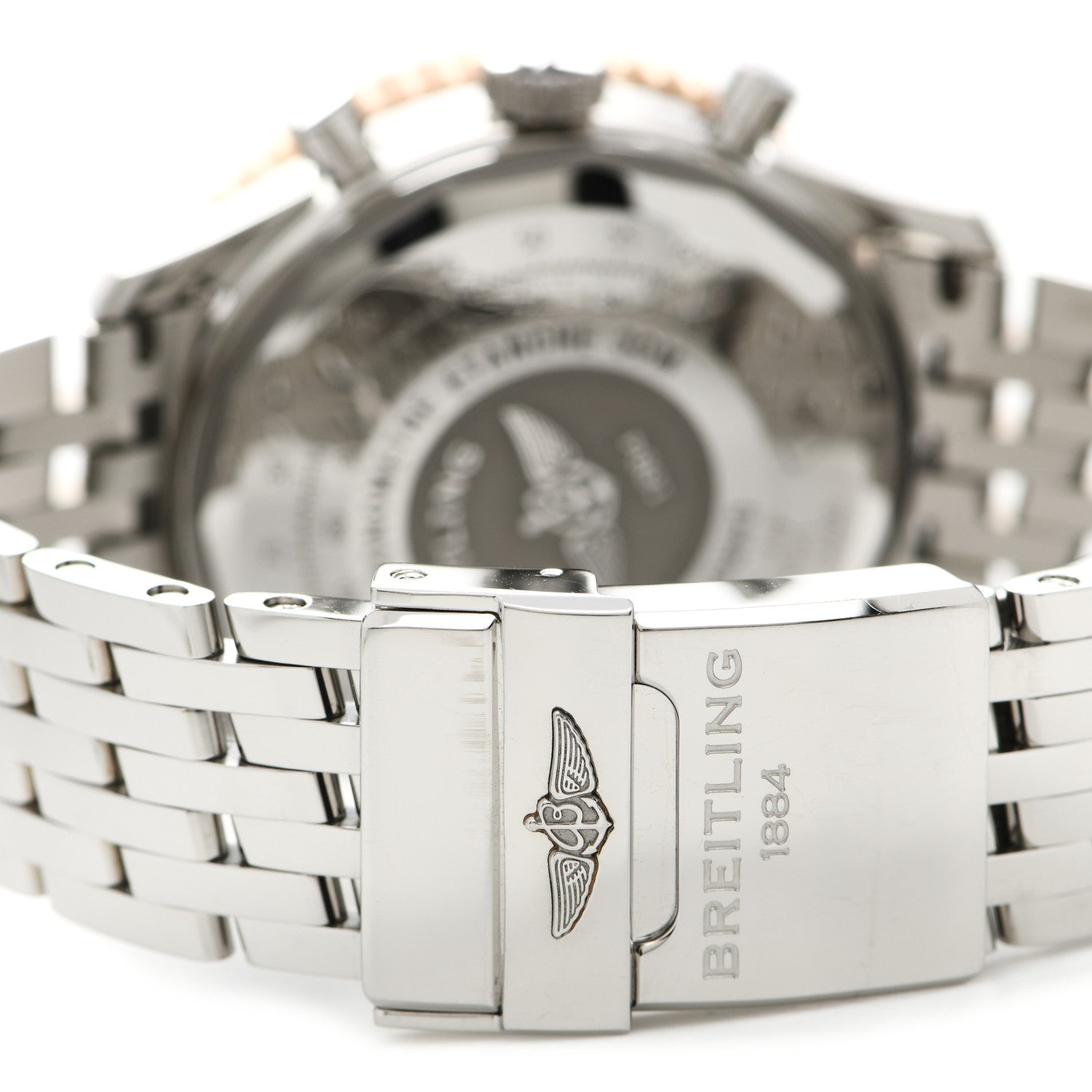 Breitling Stainless Steel 18K Rose Gold 41mm Navitimer Chronograph Automatic Watch Black U13324 5 of 7