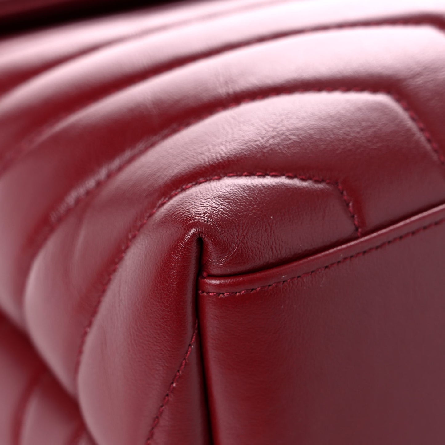Calfskin Y Quilted Monogram Medium Loulou Chain Satchel Rouge Legion