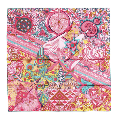 Hermes Silk L’ivresse de L’infini Scarf 90 Malabar Turquoise Miel 1 of 5