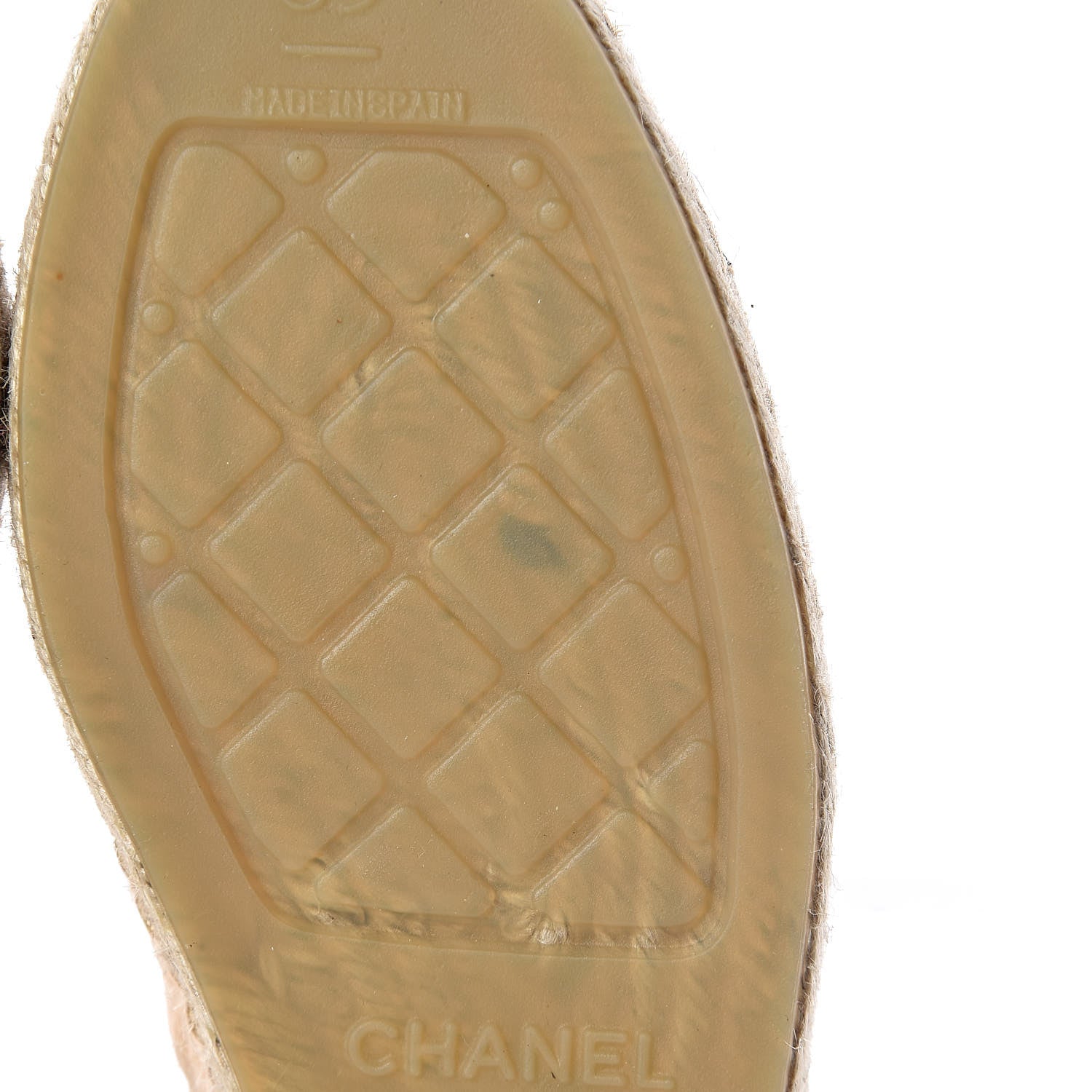 Chanel Metallic Lambskin Grosgrain CC Espadrilles 39 Gold Black 10 of 10