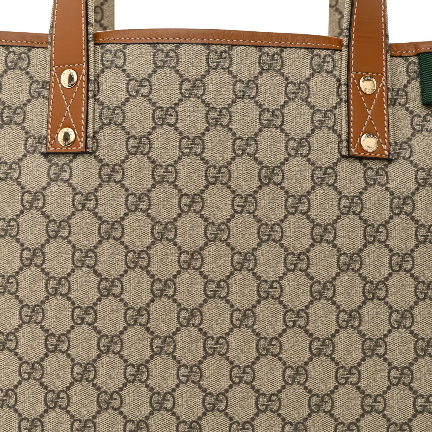 GG Plus Monogram Medium Signature Web Loop Tote Brown