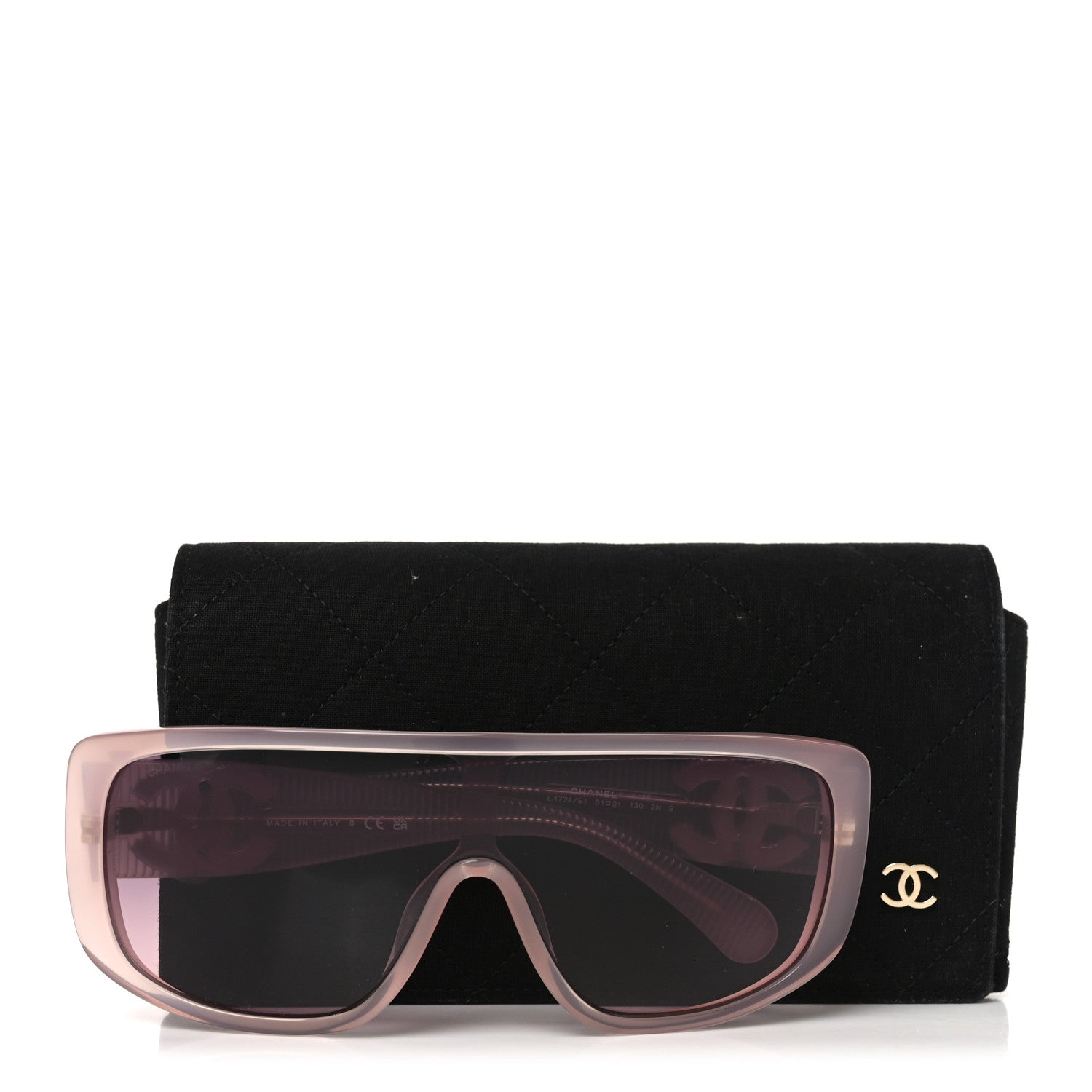 Chanel Acetate Shield Sunglasses 5495 Light Pink 7 of 7