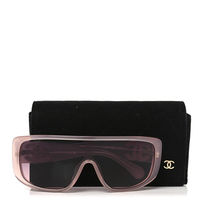 Chanel Acetate Shield Sunglasses 5495 Light Pink 7 of 7