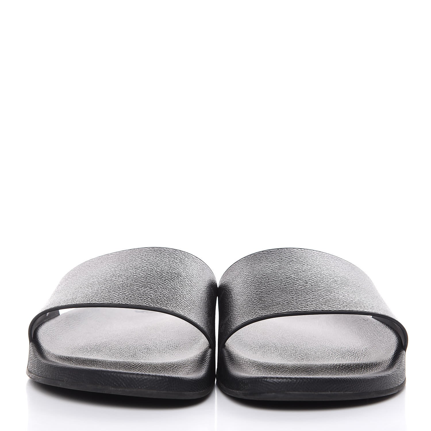 Louis Vuitton Rubber Monogram Eclipse Mens Waterfront Mules 11 Black 2 of 8