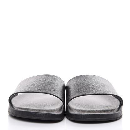 Louis Vuitton Rubber Monogram Eclipse Mens Waterfront Mules 11 Black 2 of 8