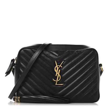 Saint Laurent Calfskin Matelasse Monogram Lou Camera Bag Black 1 of 13