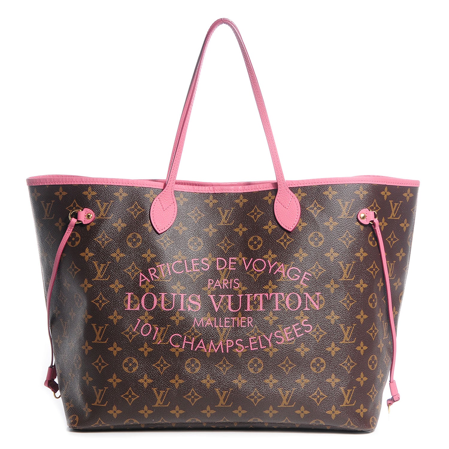 Louis Vuitton Monogram Articles de Voyage Ikat Neverfull GM Rose Velours 1 of 8