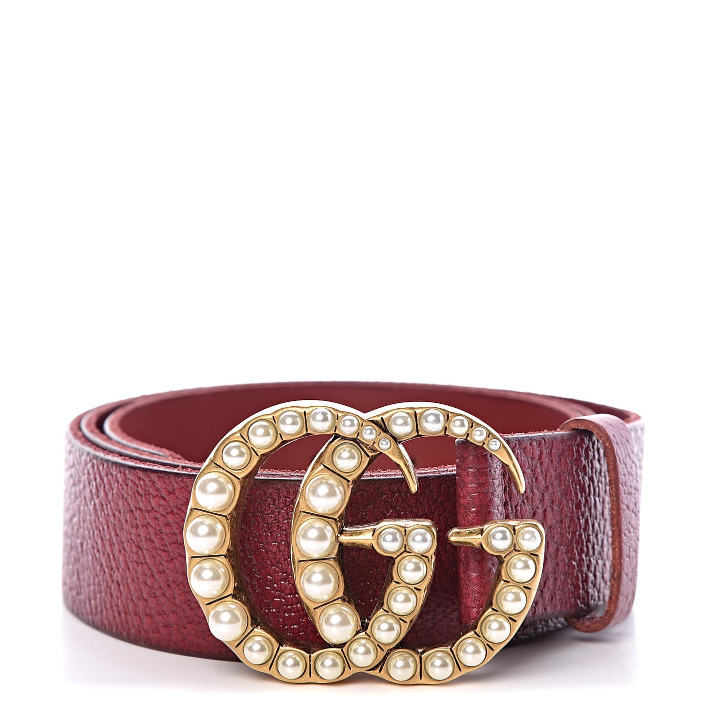 Cuoio Tusk Lavato Pearl Double G 40mm Belt 105 42 Romantic Cerise Cream