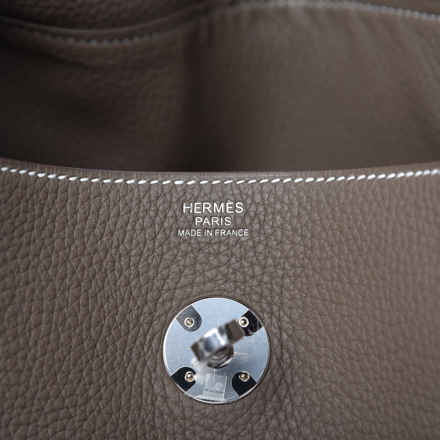 Hermes Taurillon Clemence Lindy 30 Etoupe 8 of 11