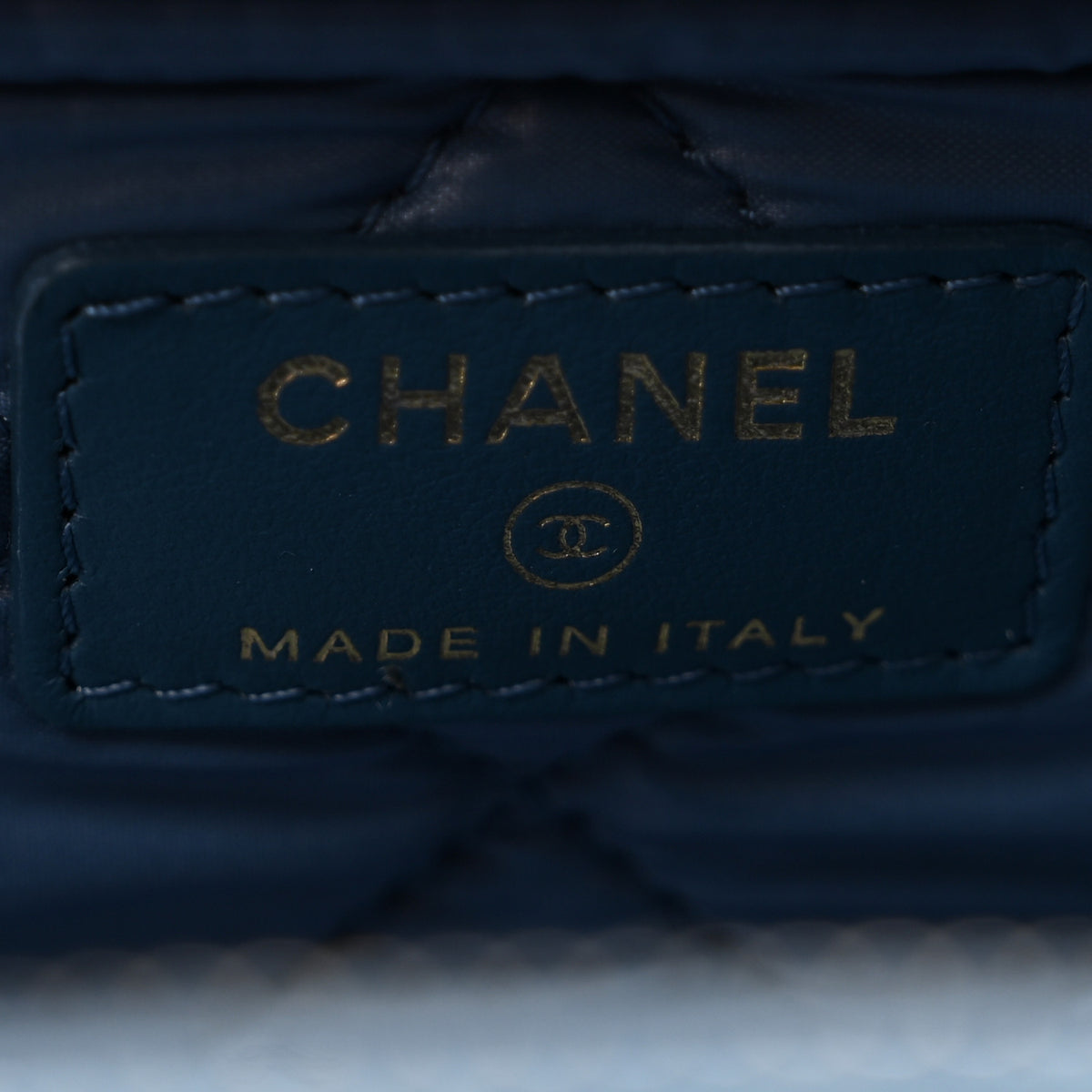 Chanel Denim Quilted Toiletry Case Blue 6 of 8