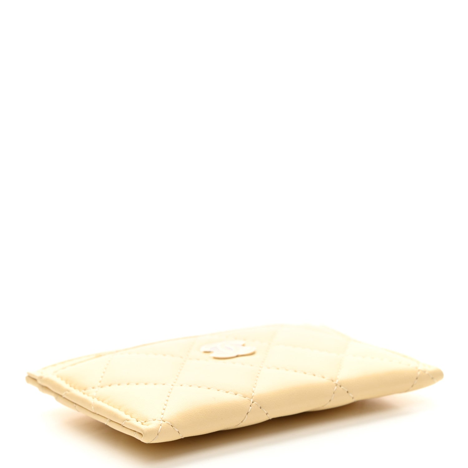 Chanel Lambskin Quilted Card Holder Yellow 4 of 9