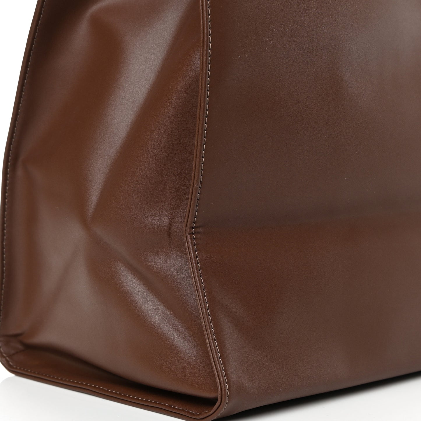 Vegan Leather Large Shopping Bag Chocolate