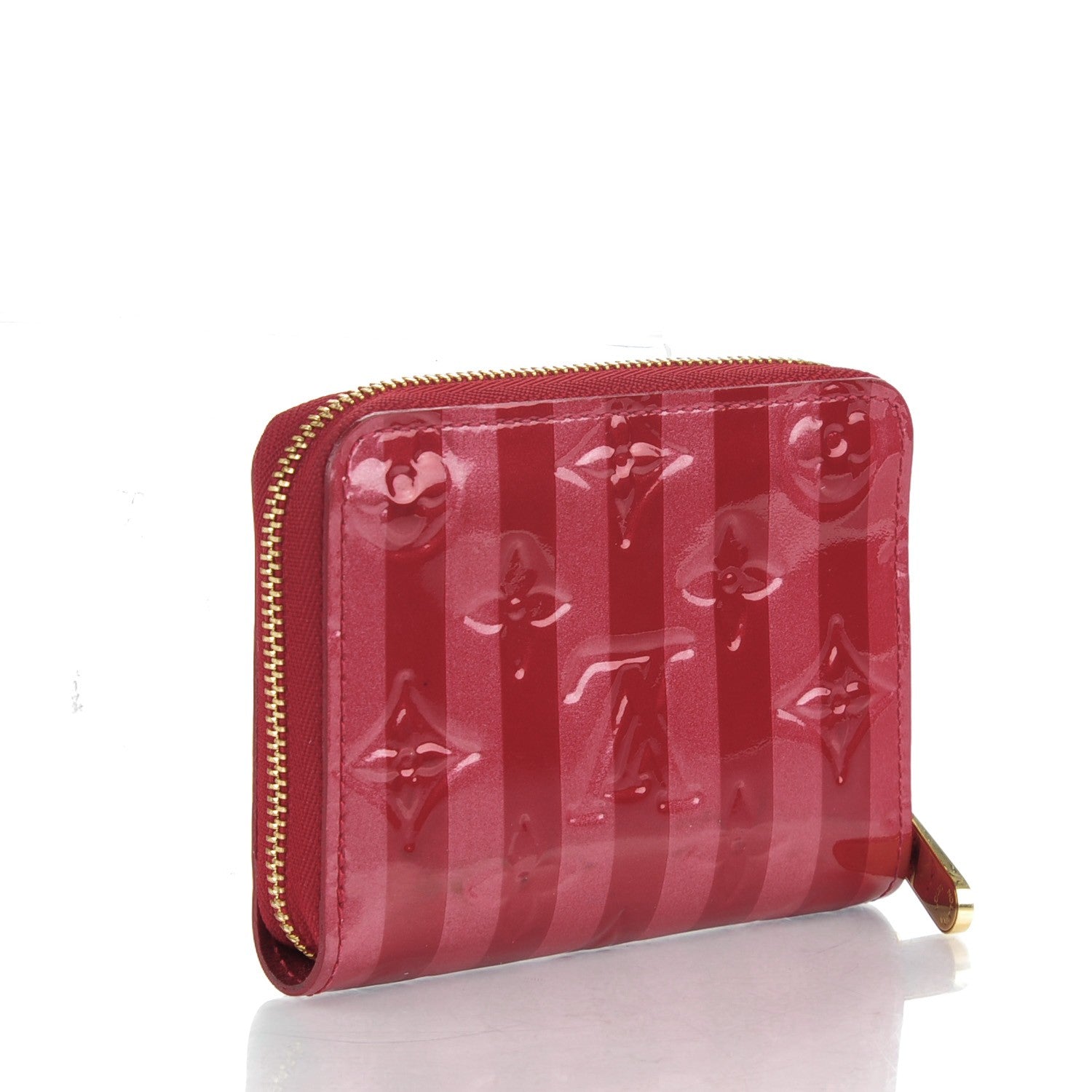 Louis Vuitton Vernis Rayures Zippy Coin Purse Pomme D'Amour 3 of 7