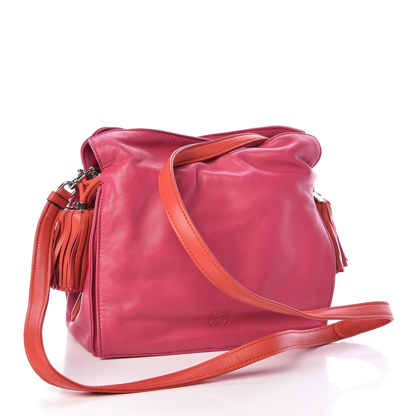 Calfskin Flamenco Shoulder Bag Magenta