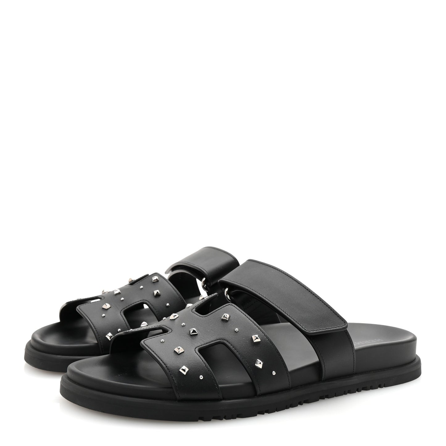 Calfskin Medor Studded Womens Chypre Sandals 39 Black