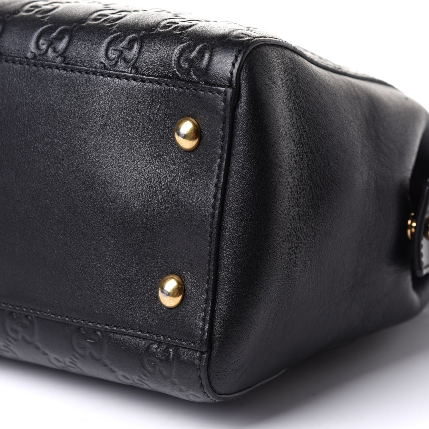 Gucci Guccissima Signature Medium Shoulder Tote Bag Black 10 of 10