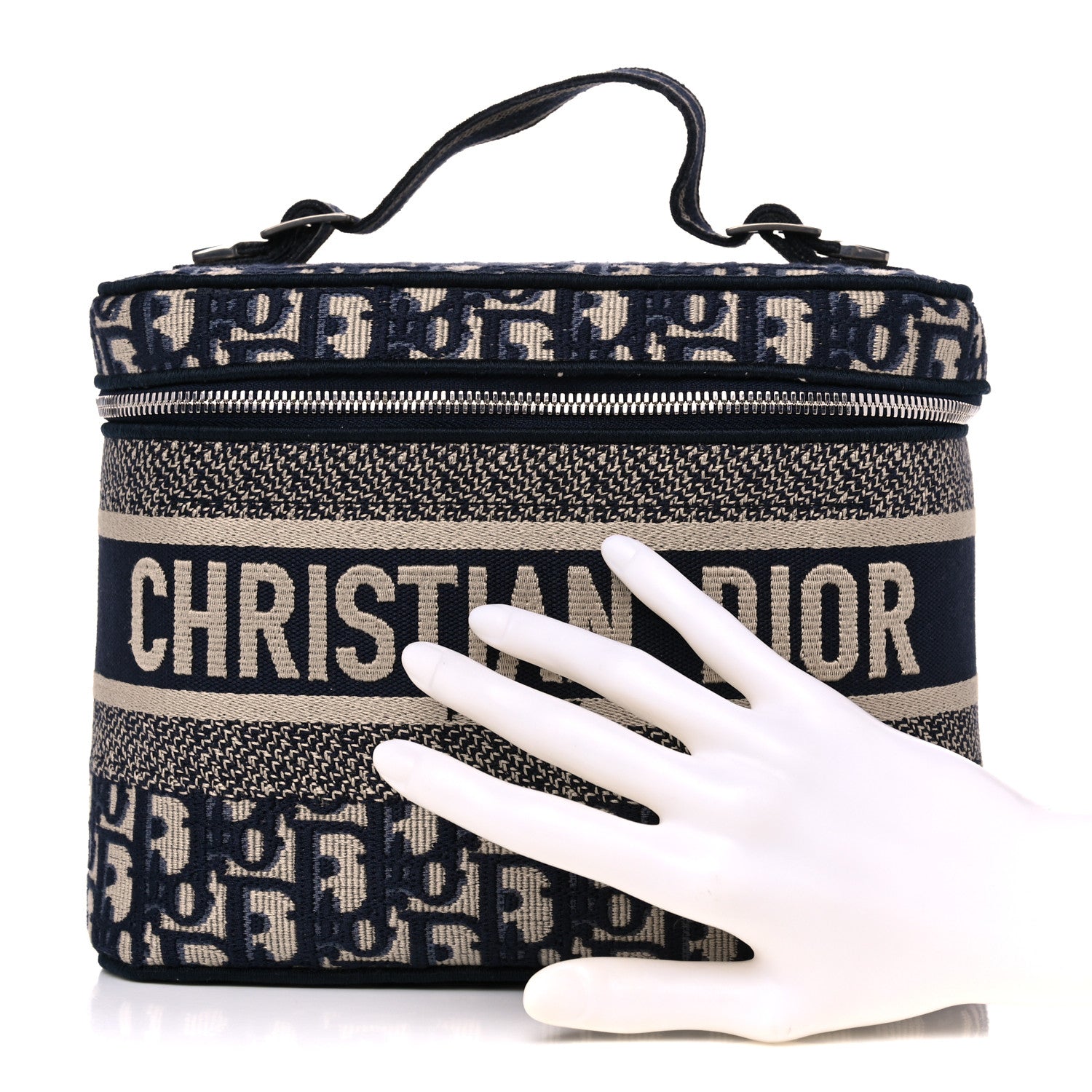 Christian Dior Oblique Diortravel Vanity Case Blue 2 of 8