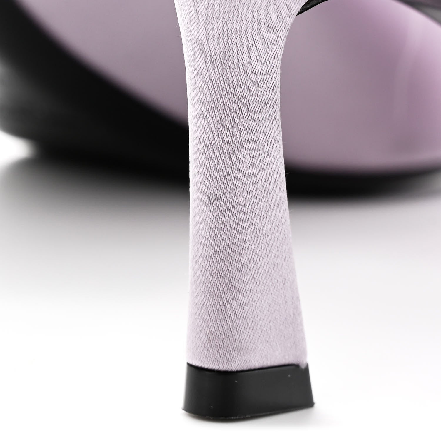 Saint Laurent Satin Feather Mae Mule Sandals 38 Soft Lila 9 of 15