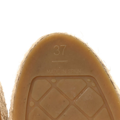 Chanel Lambskin CC Espadrilles 37 White Black 7 of 14