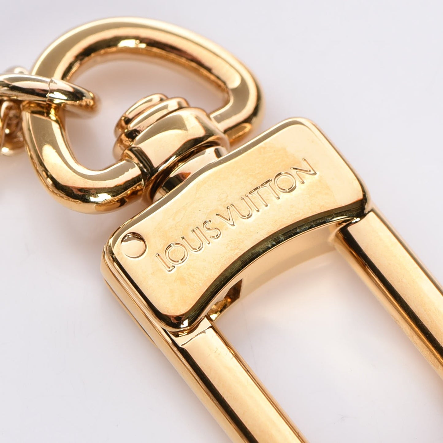 Metal Pochette Extender Key Ring Chain Gold