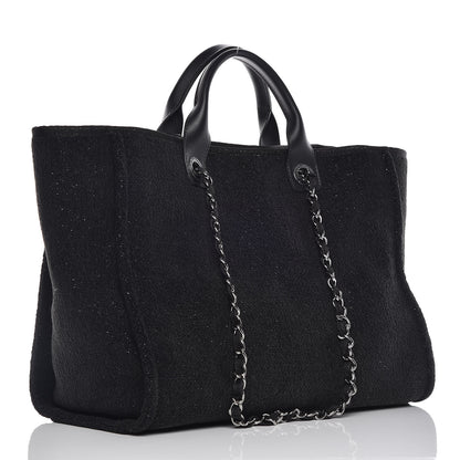 Chanel Lurex Boucle Medium Deauville Tote Black 4 of 10