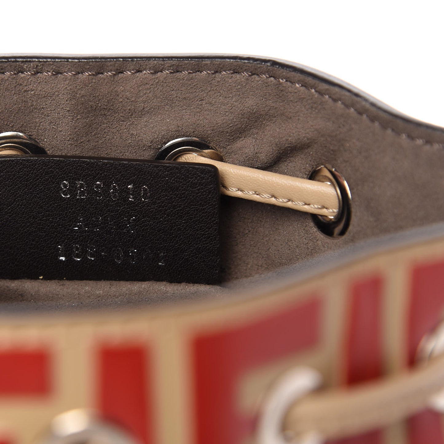 Vitello Liberty F is Fendi FF Embossed Mini Mon Tresor Bucket Bag Amido Fiamma