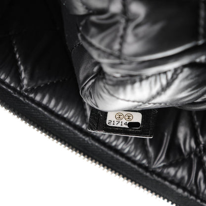 Chanel Woven Lambskin Quilted Medium Cosmetic Case Black 7 of 7