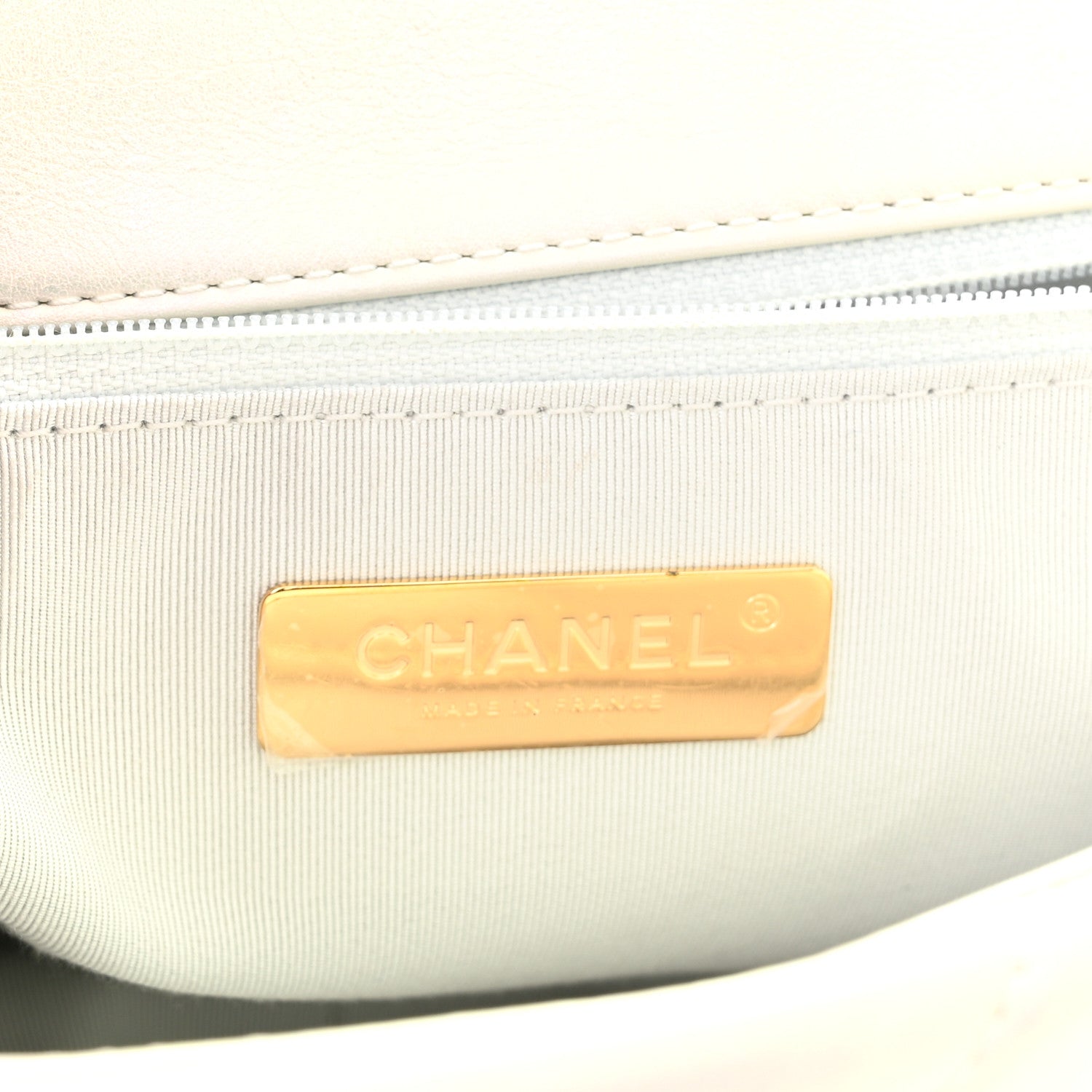 Chanel Iridescent Calfskin Quilted Medium Chanel 19 Flap White 6 of 10