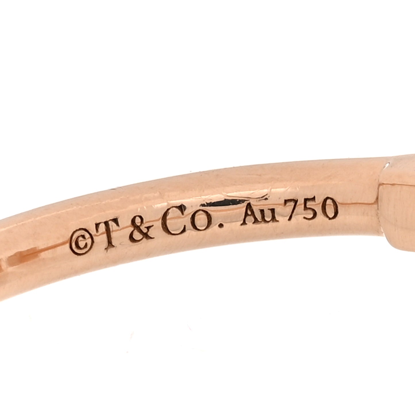 18K Rose Gold T Wire Ring 50 5.5