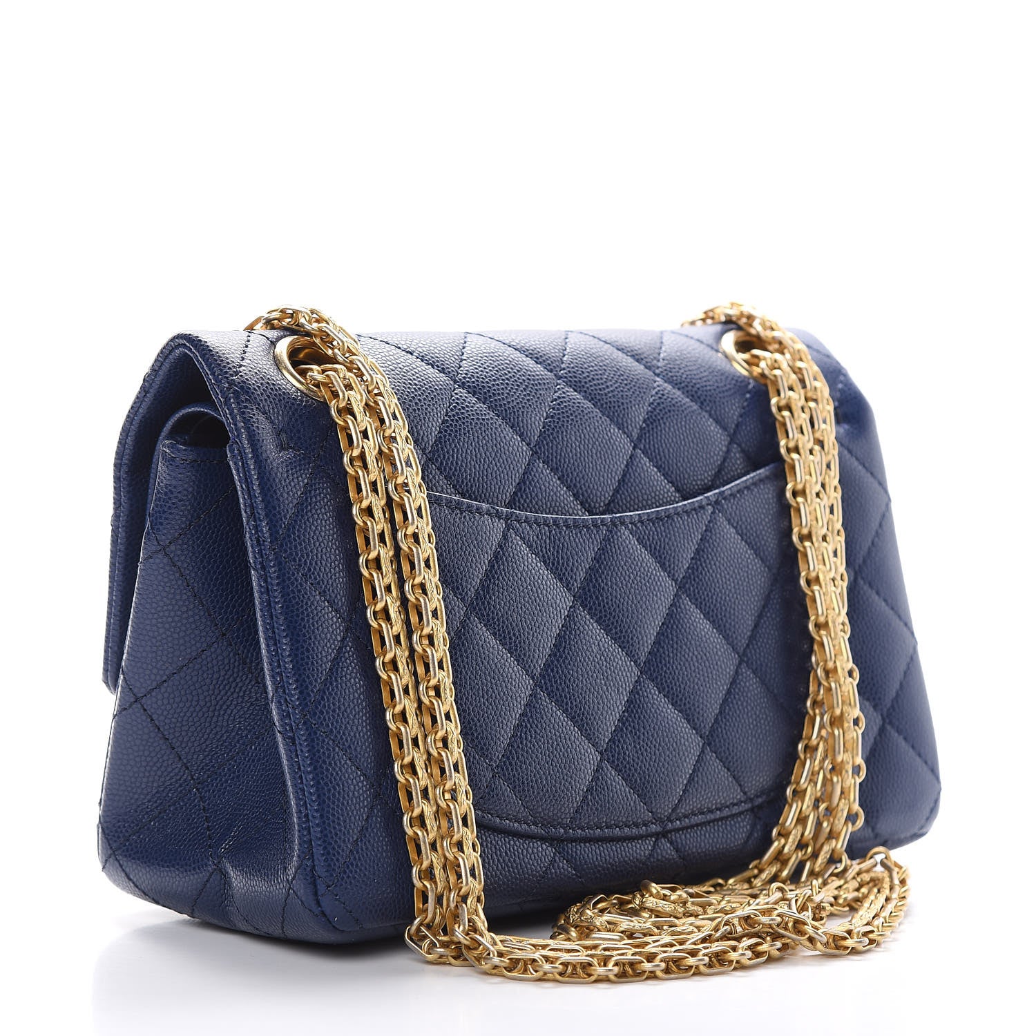 Chanel Caviar 2.55 Reissue 224 Flap Dark Blue 3 of 10