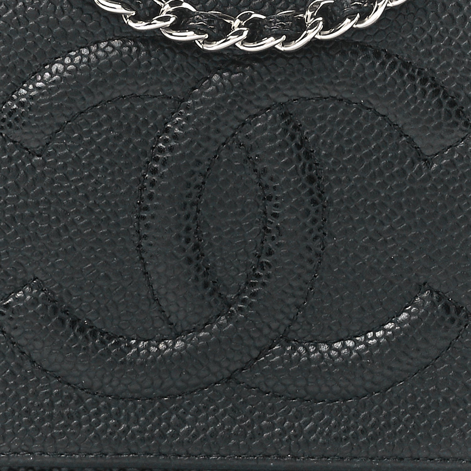 Chanel Caviar Timeless CC Wallet On Chain WOC Black 9 of 12