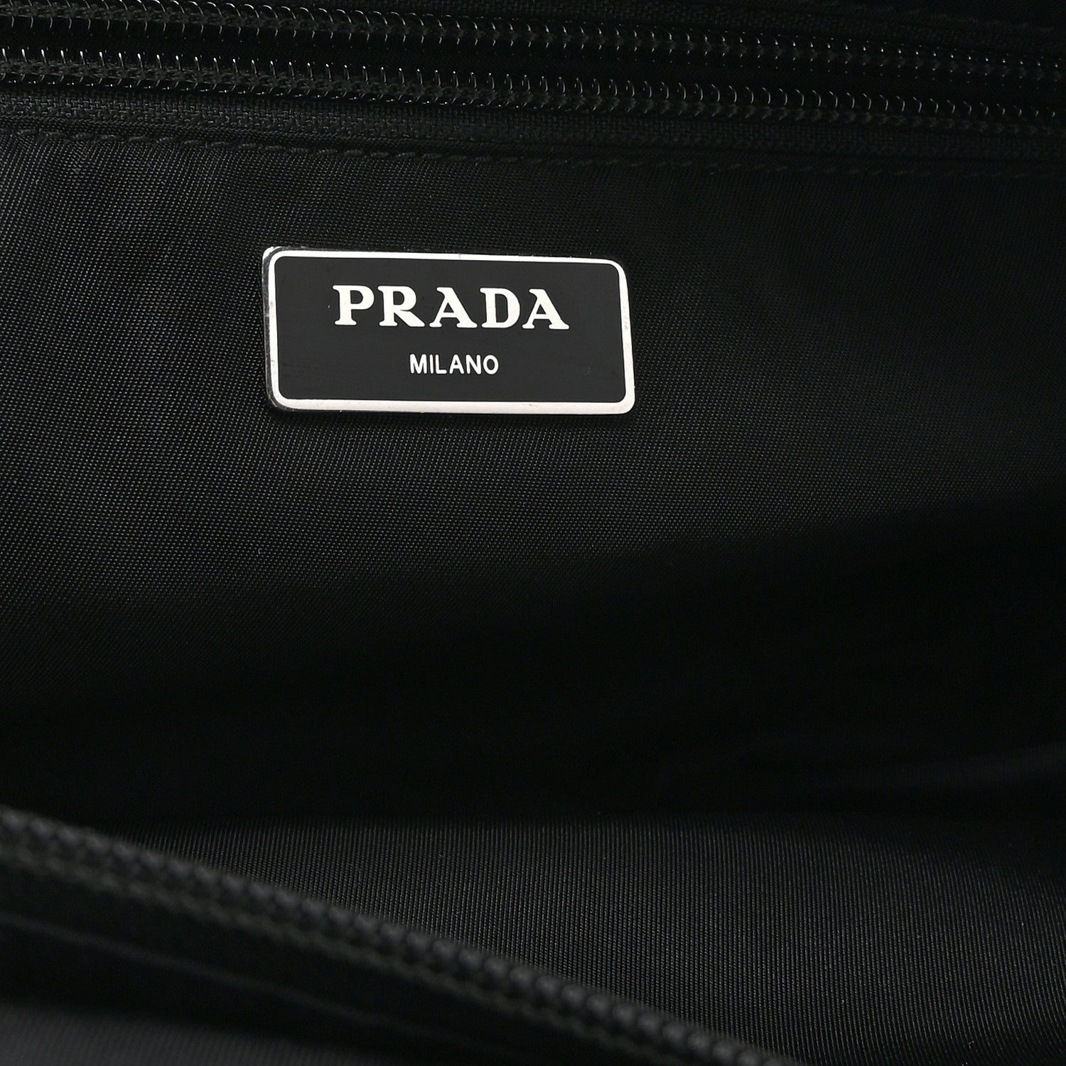 Prada Tessuto Nylon Double Pocket Belt Bag Black 6 of 9